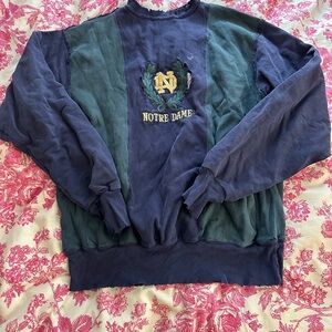 Distressed Notre Dame Pullover